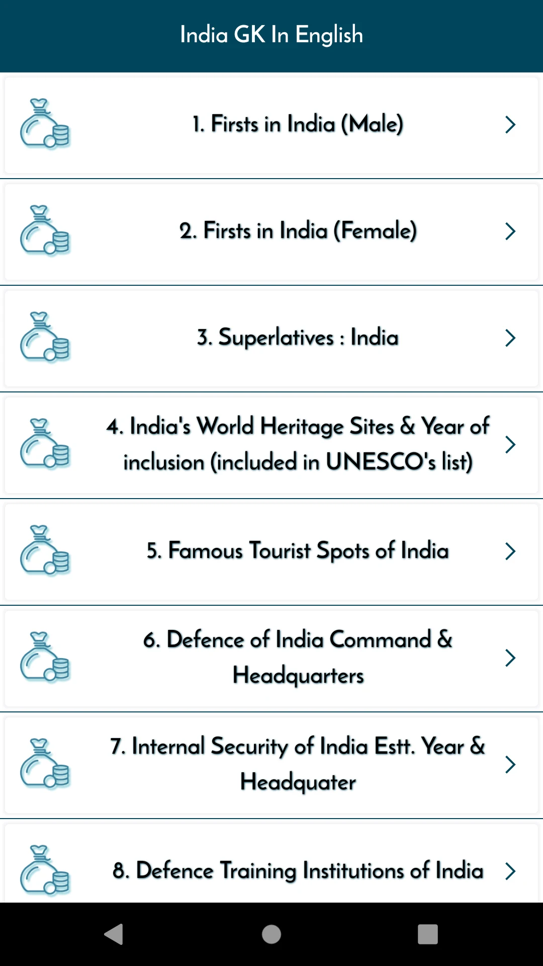 India GK In English Offline screenshot